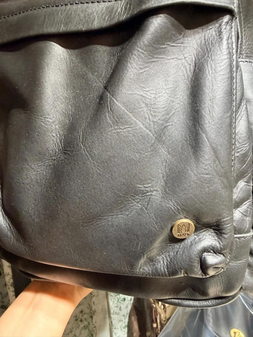 Classic Black Leather Men’s Backpack